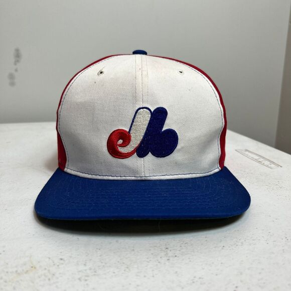 Vintage Montreal Expos Pinwheel Snapback Hat MLB Baseball Ted Fletcher Triple A - Picture 2 of 10